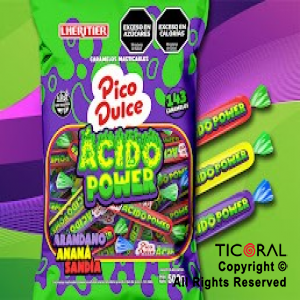 GOLO CARAMELO PICO DULCE MASTICABLE ACIDO POWER X 500 GR x 1